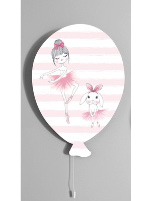 instababyrooms Balerin Kız ve Tavşan Şeker Balon Aydınlatma