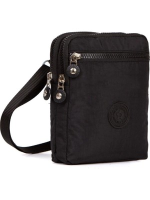 ÇLK Accessories Unisex Kipling Kumaş Çapraz Askılı Cüzdan&telefonluk 1040-6 Siyah