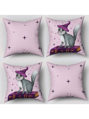 instababyrooms Çift Taraflı Dekoratif 43CM x 43CM Bebek Çocuk Odası 4 Lü Kırlent Kılıfı Model 281