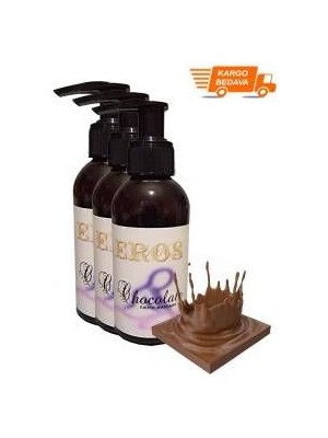 Eros Chocolate Erotic Massage Oil 120ML Çikolata Kokulu Erotik Masaj Yağı 3 Adet