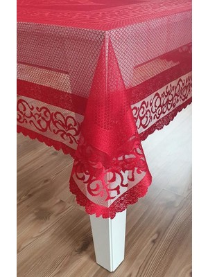 Wenessi Osmanlı Desen Masa Örtüsü Kırmızı