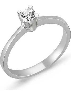 Engingold 0.50CT Pırlanta Tektaş YÜZÜK-18K