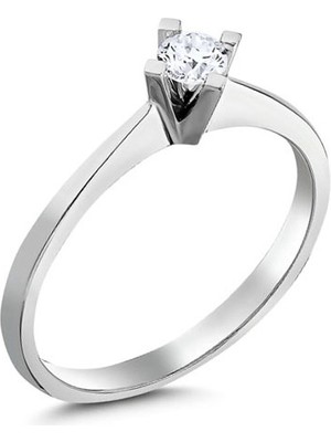 Engingold 0.20CT Pırlanta Tektaş YÜZÜK-18K