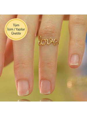Engingold 14 Ayar Altın Love Yüzük