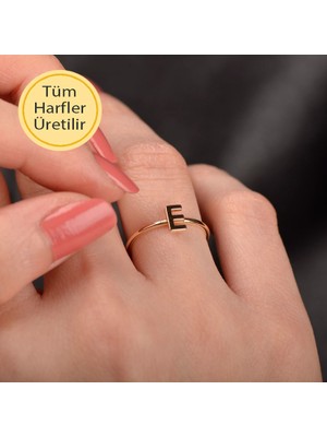 Engingold 14 Ayar Altın E Harf Yüzük