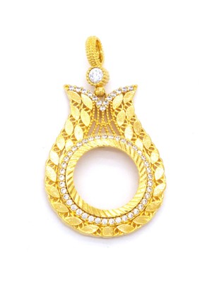 Ferizz Altın Kaplama Arpalı Lale Model Çeyrek Çerçeve Kolye Ucu