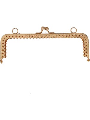 Angel Çanta Aksesuar Dikdörtgen Cüzdan Klipsi 16 cm Light Gold Renk