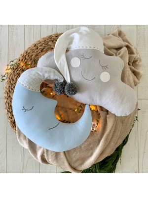 Pudra Decor Aydede Bulut Ikili Dekoratif Yastık