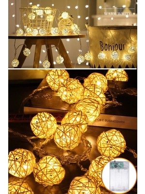 Trendpoint Dekoratif Rattan Model Şerit LED (20'li)