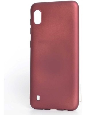 Case 4U Samsung Galaxy A10 Kılıf Klasik Mat Renkli Yumuşak Premier Silikon Mürdüm