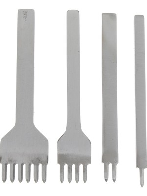 Elaccent F Fityle 4 Parça Paketi Çelik Prong Bağlantı Dikiş Deri Zanaat 1 2 4 6 Prong Set Faydalı Araçları - 4Mm (Yurt Dışından)