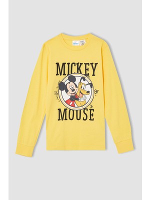 DeFacto Erkek Çocuk Mickey Mouse Lisanslı Uzun Kollu Pijama Takımı W2831A621Wn