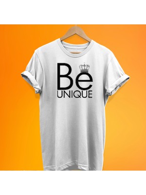 Remonz Be Uniqe Baskılı %100 Pamuk Oversize T-Shirt Büyük Beden Tişört