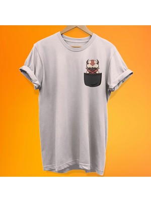 Remonz Avatar Cep Baskılı %100 Pamuk Oversize T-Shirt Büyük Beden Tişört