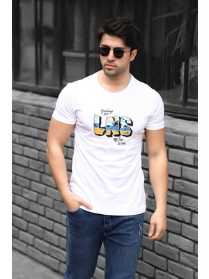 Weyeze Lns Baskılı Regular Fit Pamuklu T-Shirt AC-Y38350LNS