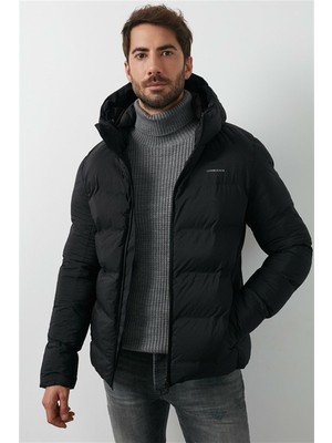 Lumberjack Nolan Coat Erkek Şişme Mont Parka Siyah V5