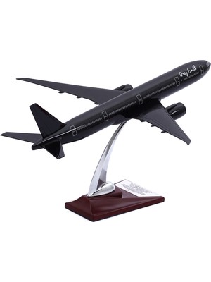 Zekupp 1:200 Boeing 777 - 300 Model Uçak, Siyah Renkli Uçak Maketi, Uçmayı Sevenler Için Dekoratif Ürün, Koleksiyonerler Için Lisanslı Uçak