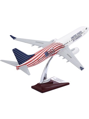 Zekupp 1:100 Boeing 737-800 Abd Tasarımlı Uçak Maketi, 1/100 Ölçek Model Uçak, Havacılık Meraklıları Için Hediye, Koleksiyoner Hediyesi