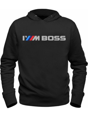 Alfa Tshirt Bmw  Baskılı Siyah Sweatshirt