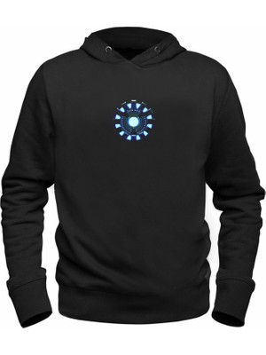 Alfa Tshirt Ironman Baskılı  Siyah Sweatshirt