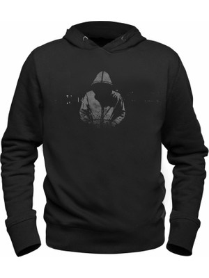 Alfa Tshirt Dark Resimli Siyah Sweatshirt