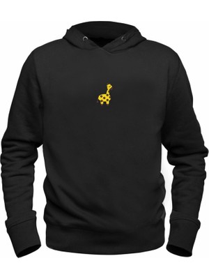 Alfa Tshirt Animal Zürafa Tasarımlı  Siyah Sweatshirt