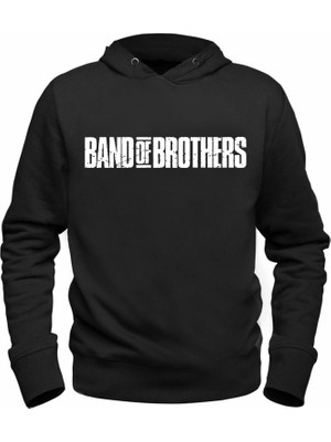 Alfa Tshirt Band Of Brothers Resimli Siyah Sweatshirt