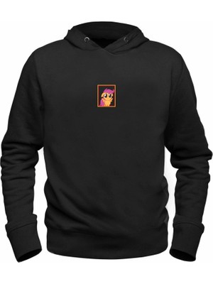 Alfa Tshirt Animal Unicorn  Baskılı Siyah Sweatshirt