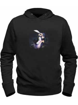 Alfa Tshirt Angel Beats Resim Baskılı Siyah Sweatshirt