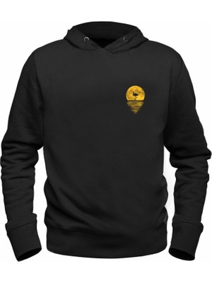 Alfa Tshirt Sun  Baskılı Siyah Sweatshirt