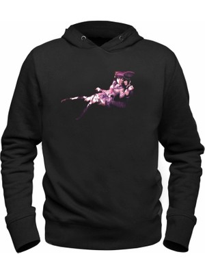 Alfa Tshirt Angel Beats Baskılı Siyah Sweatshirt