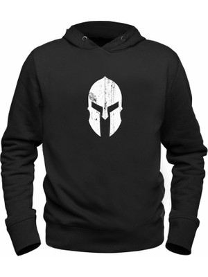 Alfa Tshirt Spartan Baskılı Siyah Sweatshirt