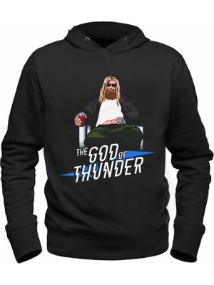 Alfa Tshirt Thor Mjolnir Resim Baskılı Hammer Siyah Sweatshirt