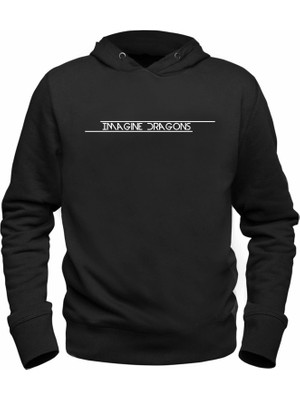 Alfa Tshirt Image Dragons Baskılı Siyah Sweatshirt