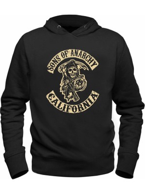Alfa Tshirt Son Of Anarchy Baskılı Siyah Sweatshirt