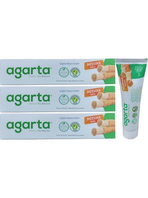 Agarta Doğal Diş Macunu Misvak Özlü 100 ml 3 Lü Set