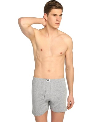 Tutku Erkek Ribana (Likralı) Arjantin (Paçalı) Boxer 12'li  Paket (Gri)
