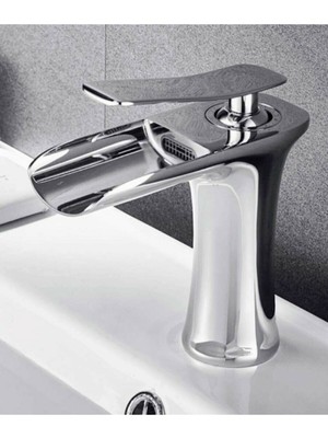 Emir Kısa Krom Şelale Çanak Lavabo Musluk