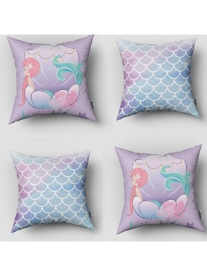 instababyrooms Çift Taraflı Dekoratif 43CM x 43CM Bebek Çocuk Odası 4 Lü Kırlent Kılıfı Model 033