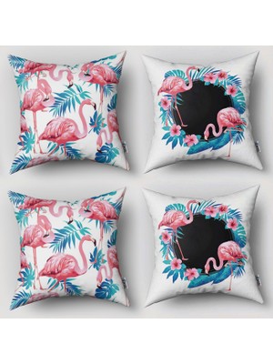 instababyrooms Çift Taraflı Dekoratif 43CM x 43CM Bebek Çocuk Odası 4 Lü Kırlent Kılıfı Model 047