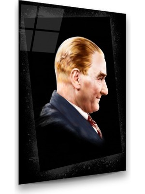 Glass Art Concept Atatürk Dikey Cam Tablo
