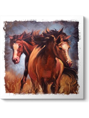 Tabloshop Kahverengi Iki At Tablo