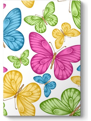Tabloshop Renkli Kelebekler Çocuk Tablosu