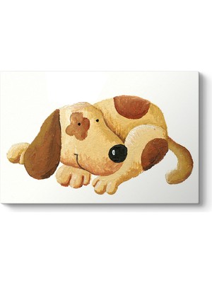Tabloshop Kahverengi Sevimli Köpek Tablosu