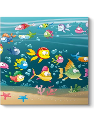 Tabloshop Renkli Balıklar Tablosu