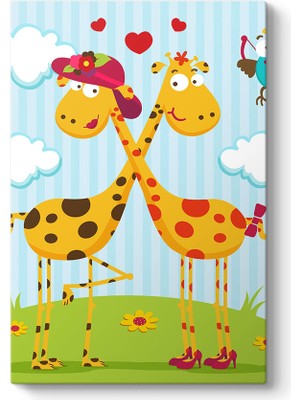 Tabloshop Sevgili Zürafalar Tablosu