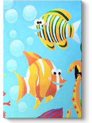 Tabloshop Renkli Balıklar Tablo