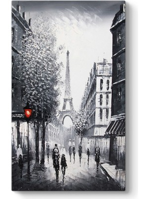 Tabloshop Siyah Beyaz Paris Kule Tablo