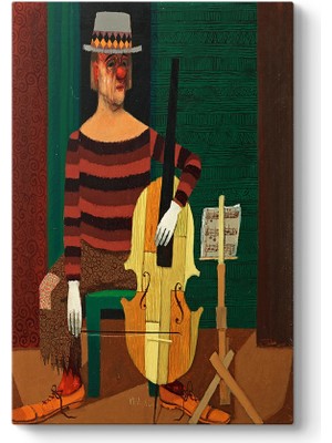 Tabloshop Pelle Aberg - Cellospelande Clown Tablosu
