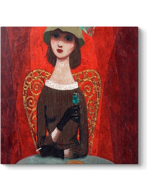 Tabloshop Pelle Aberg - Woman At The Cafe Tablosu